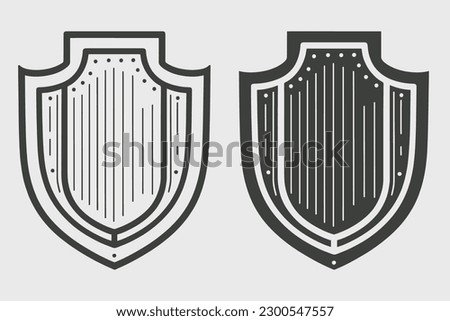 Shield vector, Shield outline style line art,  medieval, Royal, heraldic shield, Heraldic ornamental shields collection