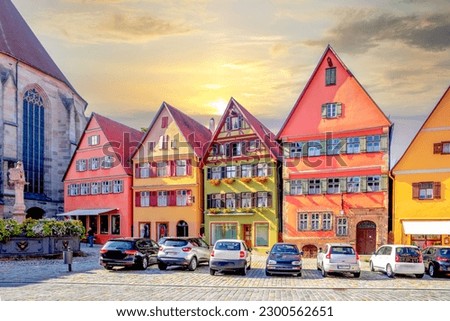 Old city of Dinkelsbuehl, Bavaria, Germany 