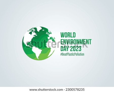 #BeatPlasticPollution, World Environment day concept 2023 vector background. 