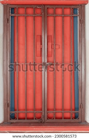 Iron Door protect red wooden door