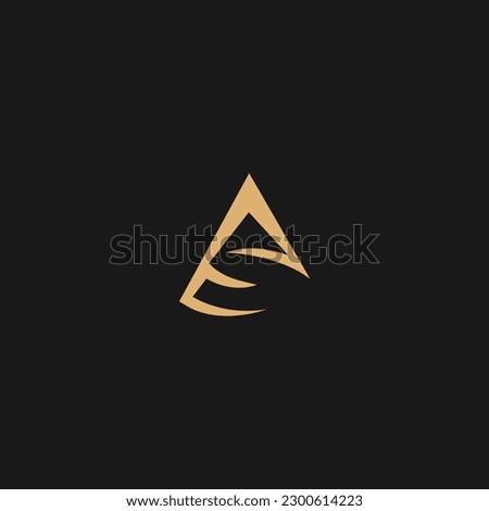 Luxury fashion initial letter AS logo
