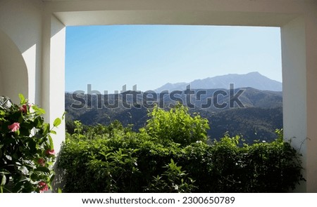 View of mountains from patio