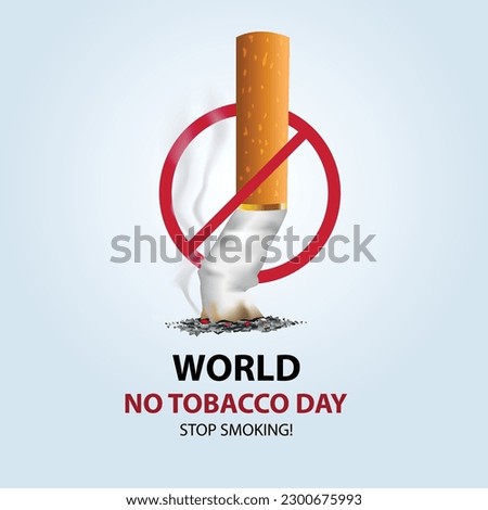 world no tobacco day poster. Consumed cigarettes. abstract vector illustration design