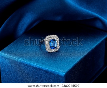 Diamond jewelry. Diamond rings on background Royalty-Free Stock Photo #2300745597