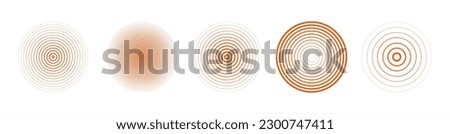 Red concentric ripple circles set. Sonar or sound wave rings collection. Epicentre, target, radar icon concept. Radial signal or vibration elements. Vector 10 eps. Royalty-Free Stock Photo #2300747411