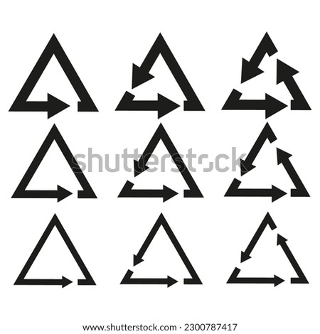 black triangle arrows. Vector infographic. Design element. Vector illustration.