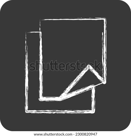 Icon Blank Paper. suitable for Paint Art Tools symbol. chalk Style. simple design editable. design template vector. simple illustration