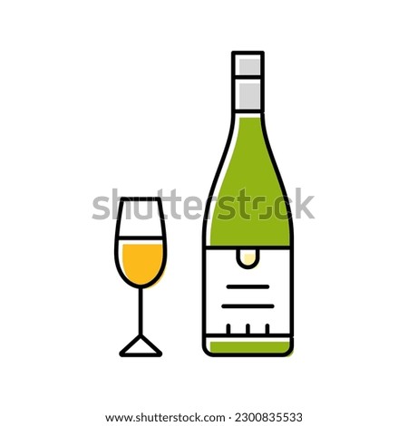 sauvignon blanc white wine color icon vector. sauvignon blanc white wine sign. isolated symbol illustration Royalty-Free Stock Photo #2300835533