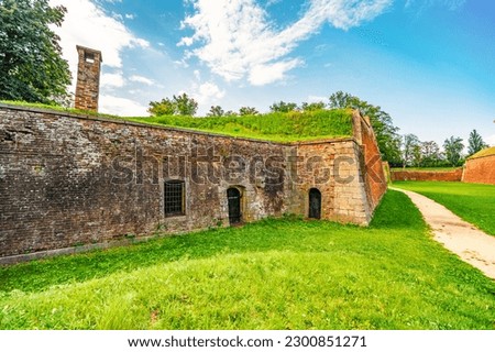 Josefov fortress in Jaromer. Josefov is a large historic defence complex of 18th century military architecture.  Czech republic, Europe