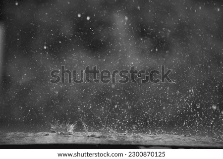 rain was falling on the roadway due to precipitation that was forming after depression hit Thailand causing heavy rain in some areas and flooding road surface. Behind the scenes of heavy rain
 Royalty-Free Stock Photo #2300870125