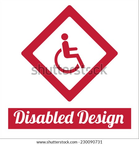 disabled illustration over white color background