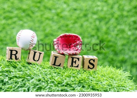 Baseball Rules are on green grass