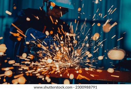 angle grinder for grinding Metal processing with an angle grinder sparks in metal