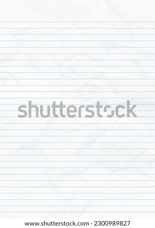 Notebook paper background. Lined notebook paper. crumpled paper background