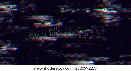 Unique Design Abstract Digital Pixel Noise Glitch Error Screen. Video Damage Overlay Background. Vector Illustration. Royalty-Free Stock Photo #2300992277