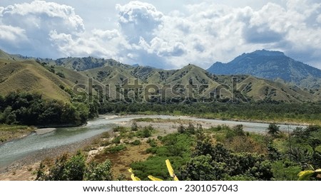 delta at the foot of Mount Ollon Toraja