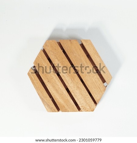wooden hexagon prism for product photo props