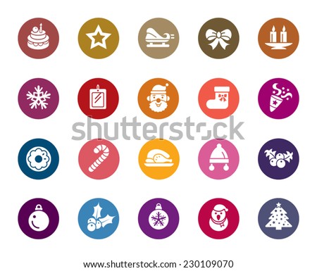 Christmas Element Color Icons