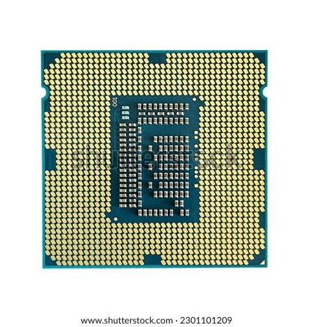 cpu processor chip on a white background. Equipment and computer hardware. Central Processing Unit., Microprocessor. Computer processor isolated on white Royalty-Free Stock Photo #2301101209