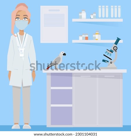 Woman veterinarian in medical office