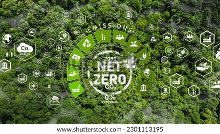 natural environment Climate-neutral long-term emissions strategy Net Zero 2050 Carbon Neutral Goals Environmental Technology Sustainable Development Goals SDGs Royalty-Free Stock Photo #2301113195