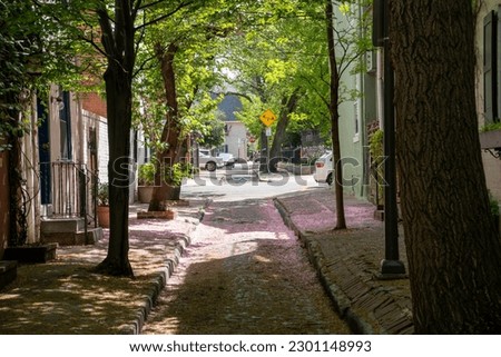 This picture shows an alley in Philadelphia