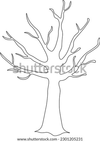 Simple tree clip art black and white background