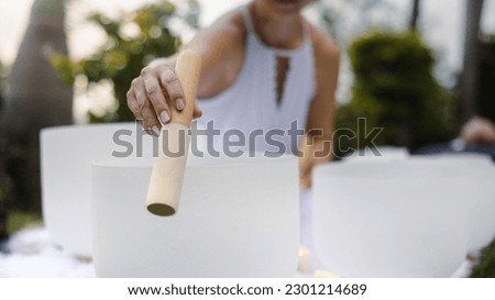 Relaxing sound healing sleep meditation session in Hawaii Royalty-Free Stock Photo #2301214689