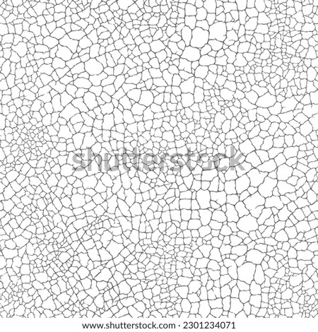 Cracked and weathered dry surface texture. Seamless pattern with dried out and aged crack effect. Distressed overlay grunge vector background Royalty-Free Stock Photo #2301234071