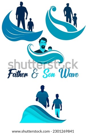 Father and Son Wave T-shirt and Logo Design