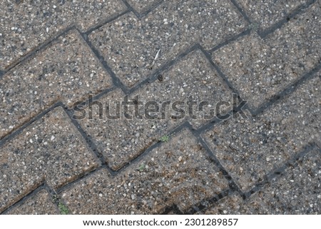 Jagged Brick Sidewalk on Roosevelt Island, New York City