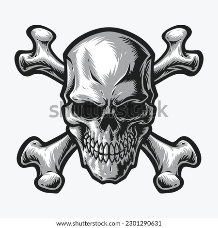 posion skull cross bones logo