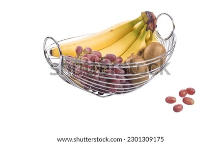 Tropical fruit isolated on a white background, clipping path