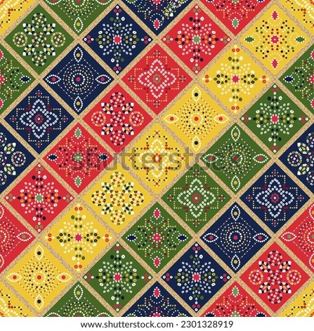 Seamless Beautiful Allover Bandhani Pattern Royalty-Free Stock Photo #2301328919