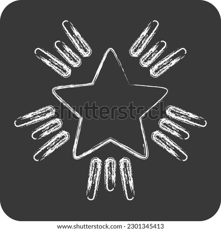 Icon Christmas Stars. related to Stars symbol. chalk Style. simple design editable. simple vector icons