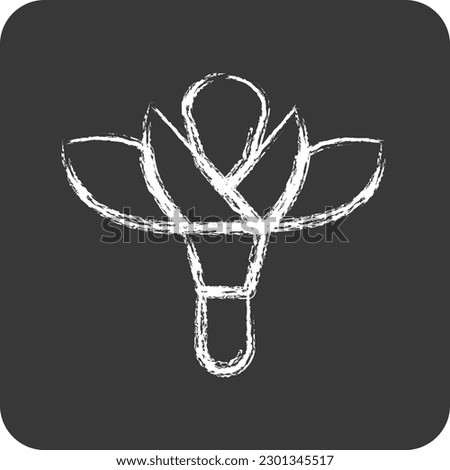 Icon Flower 2. related to Flora symbol. chalk Style. simple illustration. plant. Oak. leaf. rose