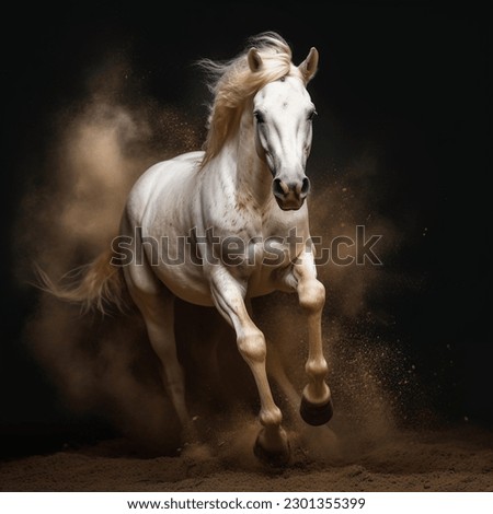 a photography of a freedom horse, epic moment