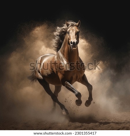 a photography of a freedom horse, epic moment Royalty-Free Stock Photo #2301355417