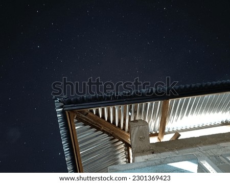 view of the sky and stars at night