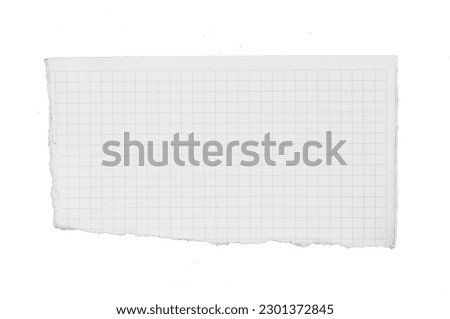 paper has grid lines torn into pieces isolated on white background  Royalty-Free Stock Photo #2301372845