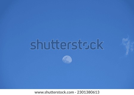 the moon in sky in Alicante province, Costa Blanca, Spain