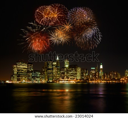 Firework over new york