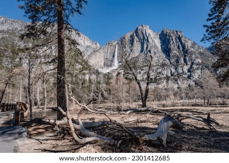 Yosemite Upper Falls during summer in Yosemite National Park, California, USA