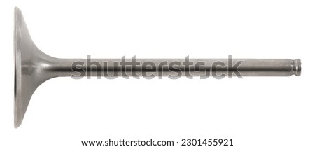 titanium valve for internal combustion engine on a white isolated background. High quality photo