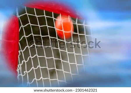 Symbol image Inline Hockey: Orange cue ball flies into the goal