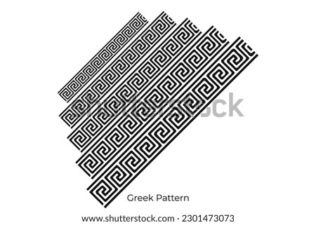 Greek pattern. geometric old ancient ornament with key element. Abstract blue and white geometric line. Modern background for the fabric cloth, fashion, ceramic floor, ornament textile, texture Royalty-Free Stock Photo #2301473073