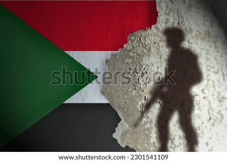 illustration of the conflict that occurred in Sudan Royalty-Free Stock Photo #2301541109