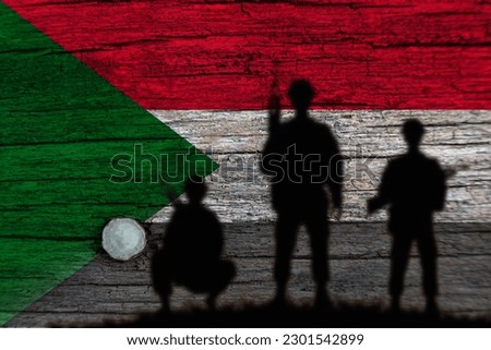 illustration of the conflict that occurred in Sudan Royalty-Free Stock Photo #2301542899