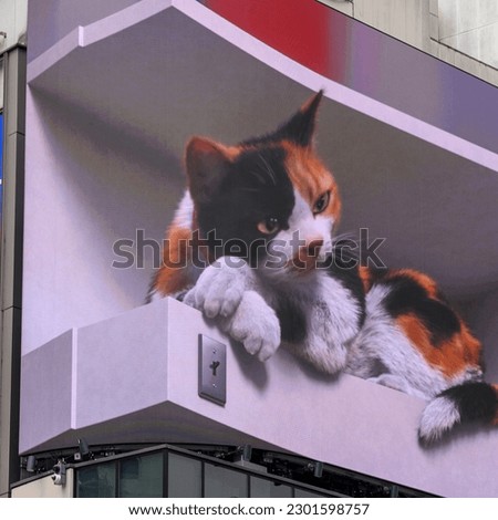 3D Cats in Shinjuku, Tokyo. Royalty-Free Stock Photo #2301598757