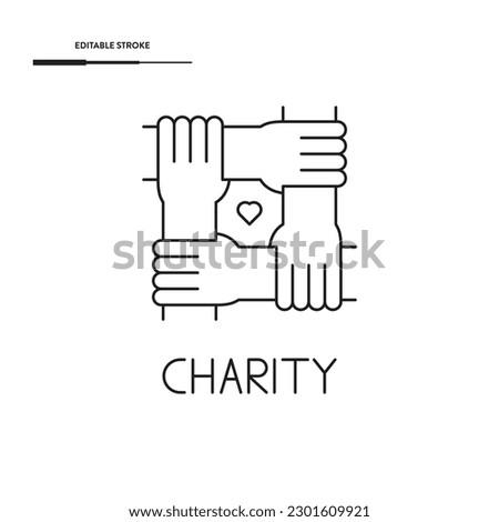 Charity and Donation Icon Vector Design.